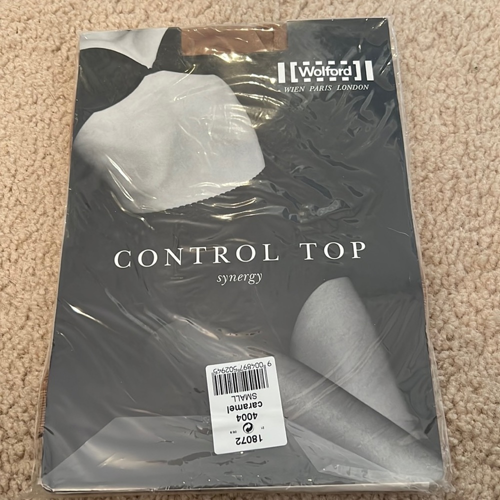 Wolford, small caramel control top, synergy pantyhose